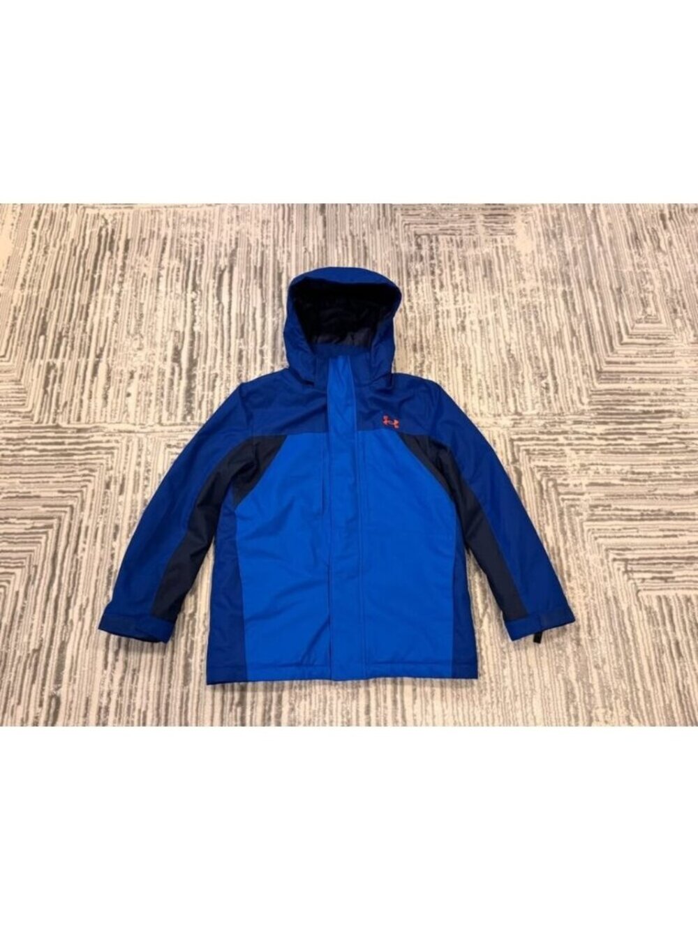 Under Armour boys youth medium blue Winter waterproof parka blue/black coat